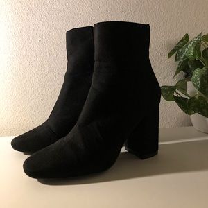 black ankle booties